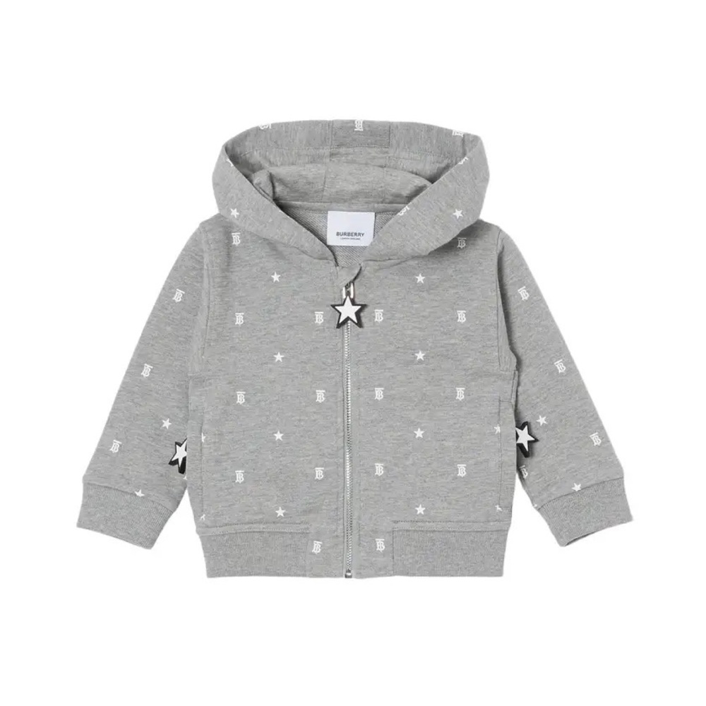 Burberry Gregory Star & TB Monogram Hooded Jacket kid’s Size 6Y